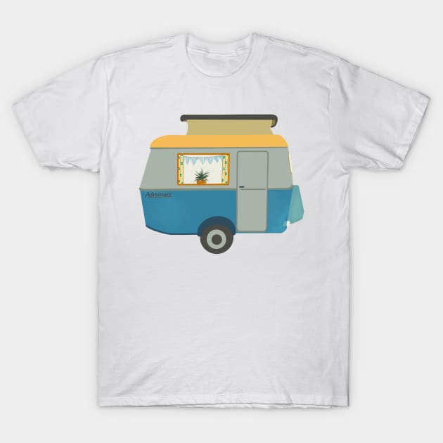 Vintage Touring Caravan Adventure T-Shirt by NattyDesigns